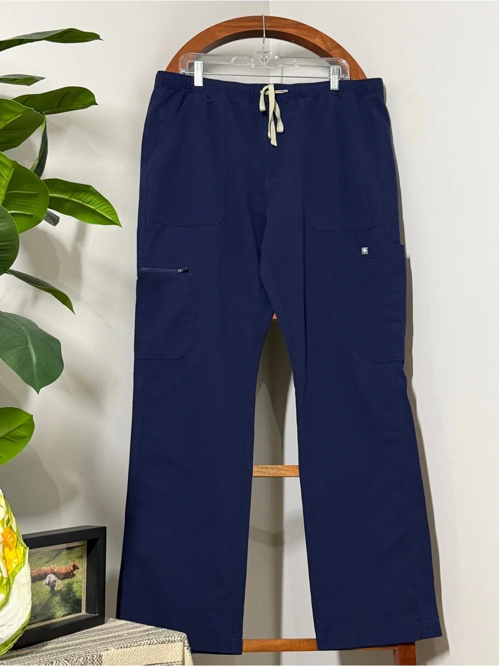 Figs XL Navy Blue Chisec Top and Cairo Pant Men's Scrub Set